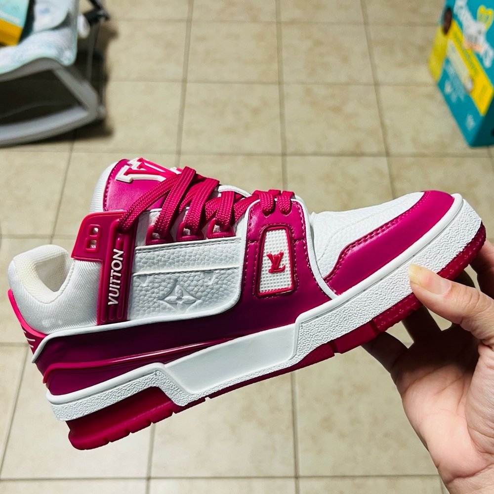 Louis Vuitton  Sneakers in White and Hot Pink